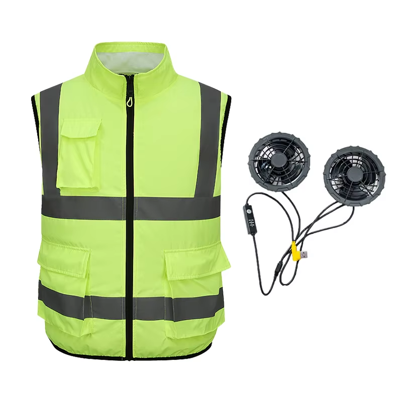 Cooling Vest with Fan Air Conditioned Clothing Sleeveless Cooling Jacket Outdoor Working Reflective Vest Custom Logo