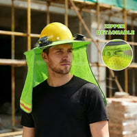 Solar-Powered Safety Helmet with Sun-Protective Breathable Construction, 360° Airflow, Waterproof Design, Easy Installation, Lightweight for Outdoor Work