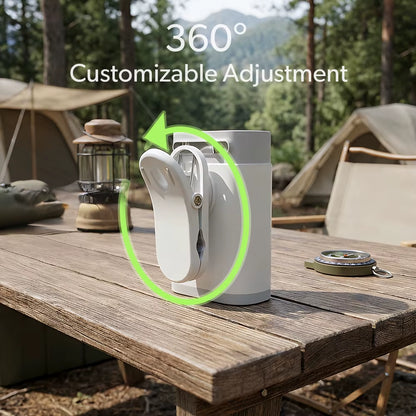 IMYCOO Portable Sport Outdoor Cooling Wearable Waist Clip Fan with Light Rechargeable Body Belt Waist Fan for Clothes Shirt