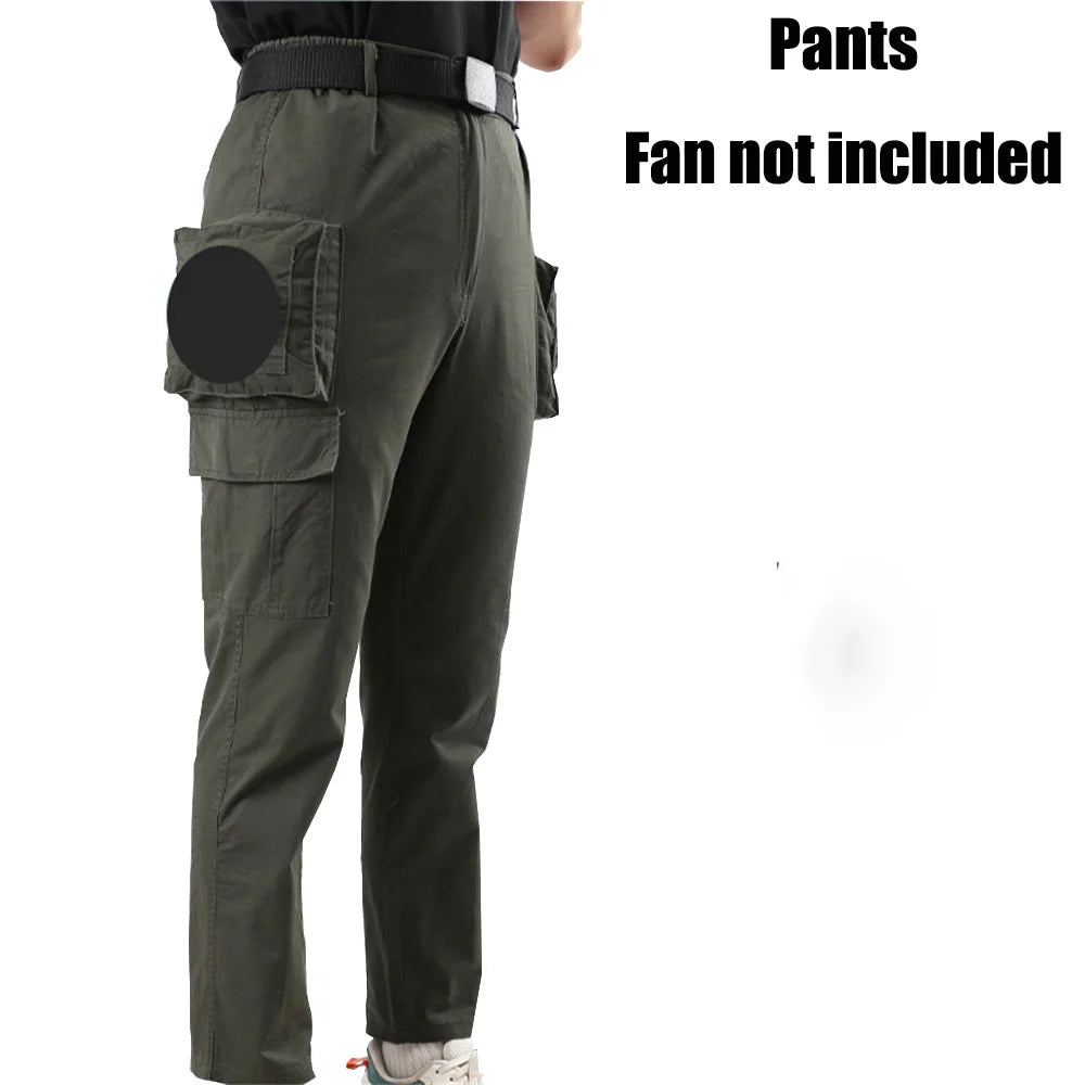 Cooling Fan Clothes for Summer - Portable Air Conditioning Pants with USB Fan
