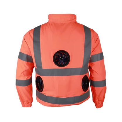Summer New Air Conditioning Clothing Cooling Jacket Air Conditioned Outdoor Work Hi Vis Clothing with 3 Fans for Men