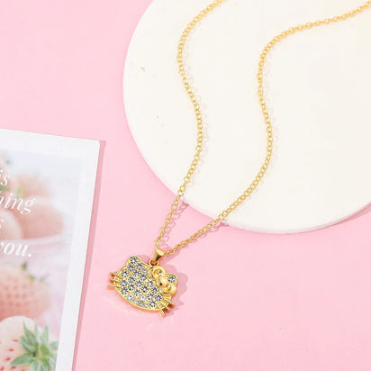 Necklace Gold Cascade Shiny Dazzling Women's Collarbone Chain Fashion Elegant Wedding Accessories Jewellery