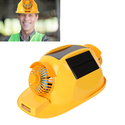 Hard Hat Double Fan Helmet with Light Solar Safety Helmet for Construction Home Improvement Helmet Hat Supplies Safety Helmet