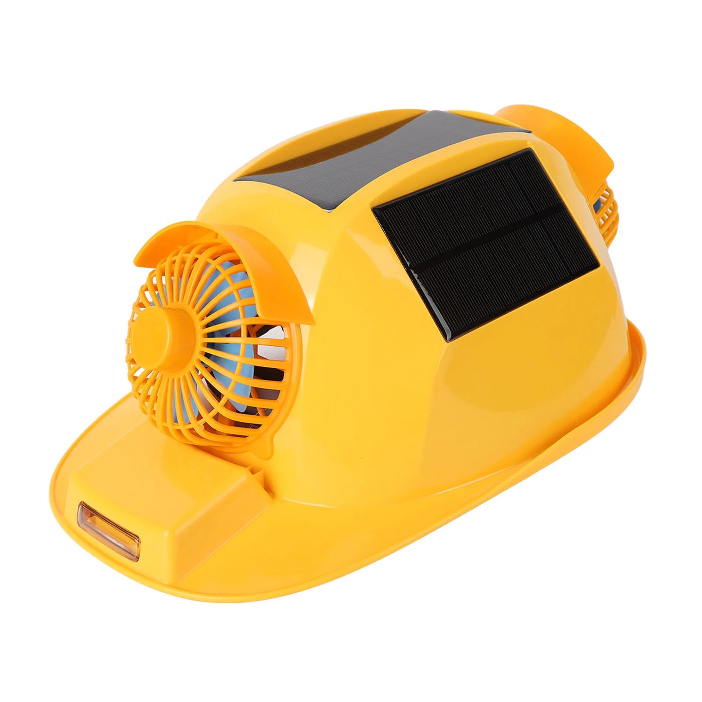 Hard Hat Double Fan Helmet with Light Solar Safety Helmet for Construction Home Improvement Helmet Hat Supplies Safety Helmet