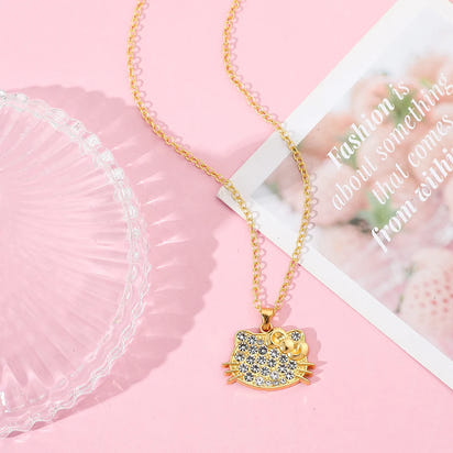 Necklace Gold Cascade Shiny Dazzling Women's Collarbone Chain Fashion Elegant Wedding Accessories Jewellery