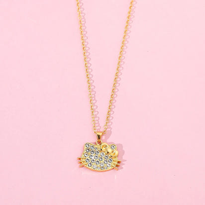 Necklace Gold Cascade Shiny Dazzling Women's Collarbone Chain Fashion Elegant Wedding Accessories Jewellery