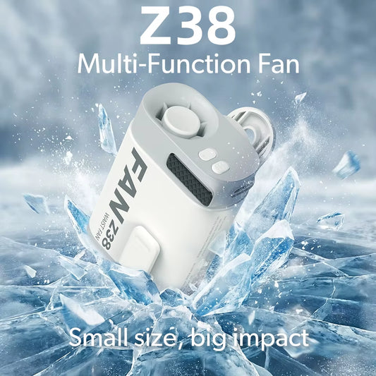 IMYCOO Portable Sport Outdoor Cooling Wearable Waist Clip Fan with Light Rechargeable Body Belt Waist Fan for Clothes Shirt