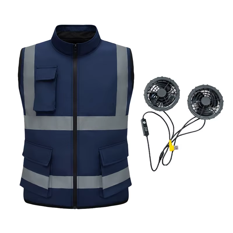 Cooling Vest with Fan Air Conditioned Clothing Sleeveless Cooling Jacket Outdoor Working Reflective Vest Custom Logo