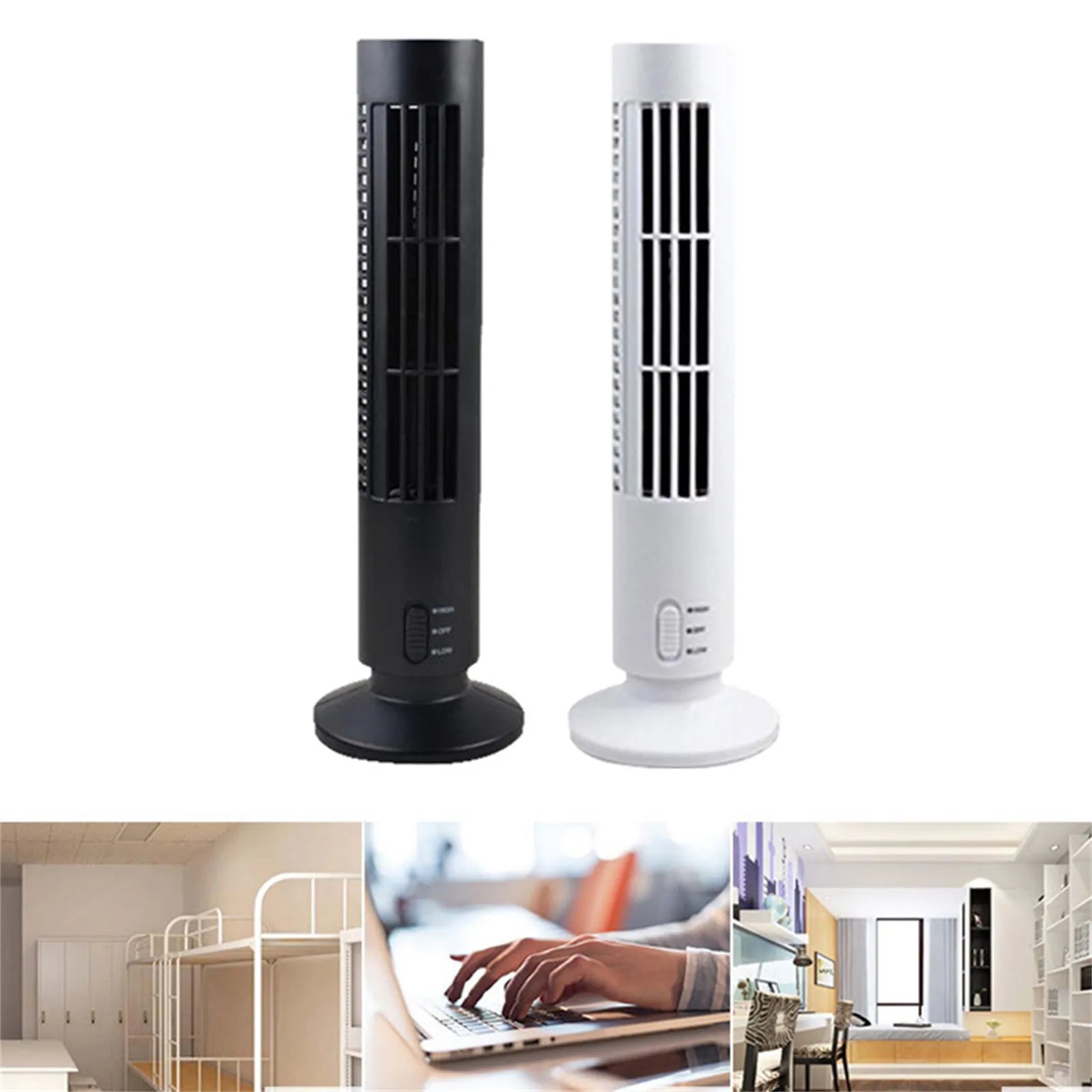Bladeless Fan Tower Electric Fan Vertical Electric Fan Bladeless Standing Fan for Bedroom Household Necessities Summer Gifts