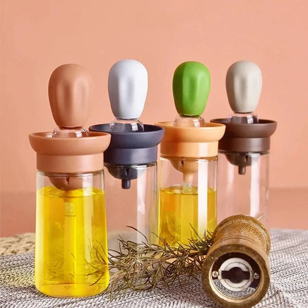 Multi-function Oil Dispenser with Silicone Brush